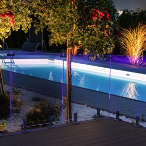 LED Stainless Steel Frameless Glass